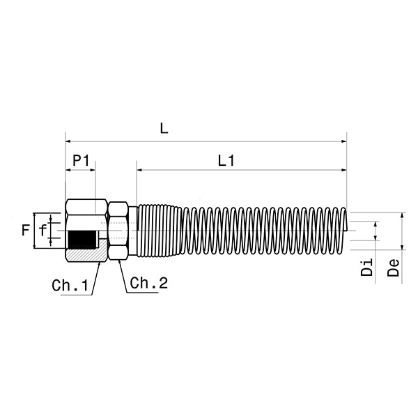 62/MF - Raccord de raccordement FEMELLE FIXE avec ressort - Raccords et robinets à ressort - Raccords - Ani 62/MF - Raccord de raccordement FEMELLE FIXE avec ressort - Raccords et robinets à ressort - Raccords - Ani